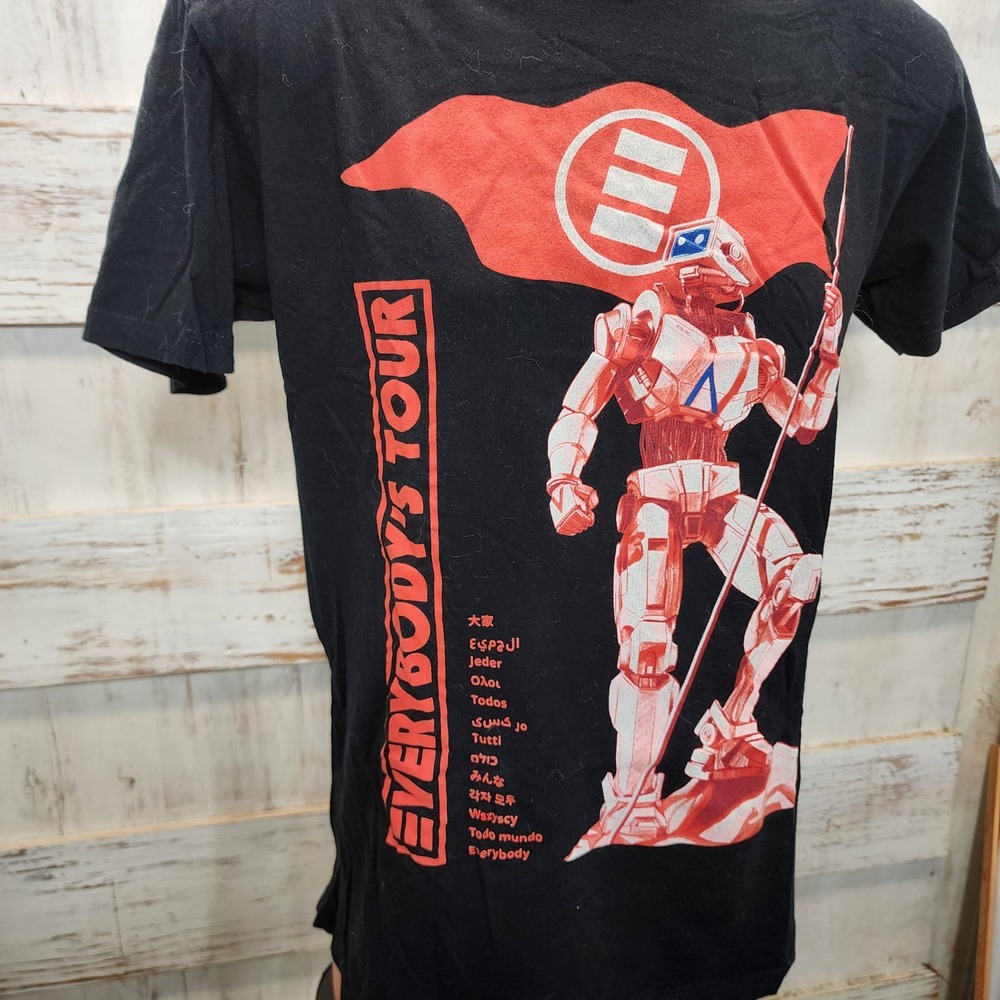 Logic Everybodys Tour 2017 Graphic T-Shirt Black Concert Merch Mens Small